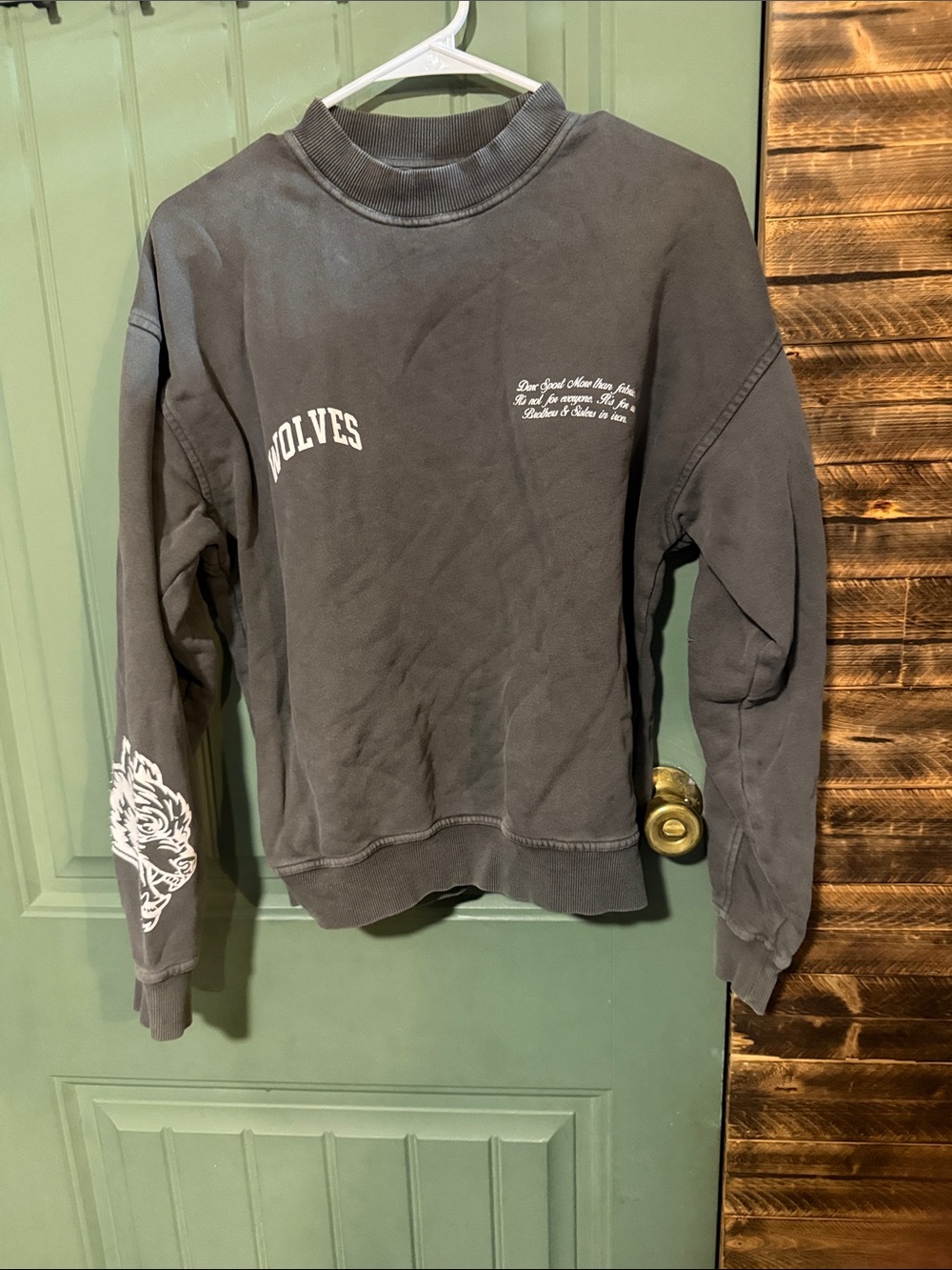 Darc Sport Wolves Club Premium Vintage Crewneck Sweatshirt XS 915-1000